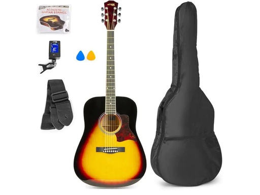 [90187066 1227014] MAX Westerngitarre SoloJam Set – Sunburst
