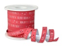 Pattberg Geschenkband Happy Birthday 1 cm x 100 m, Koralle
