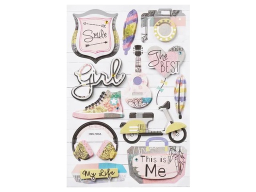[90187207 1238349] HobbyFun Motivsticker Girl 1 Blatt
