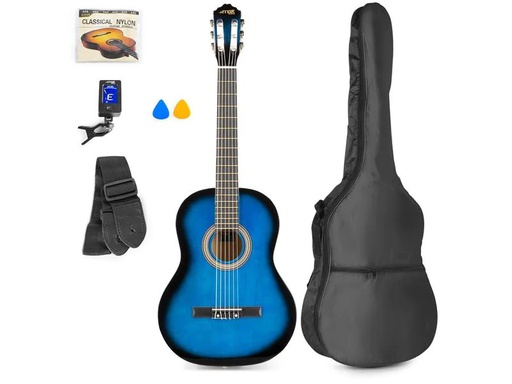 [90187220 1227656] MAX Konzertgitarre SoloArt Set Blau
