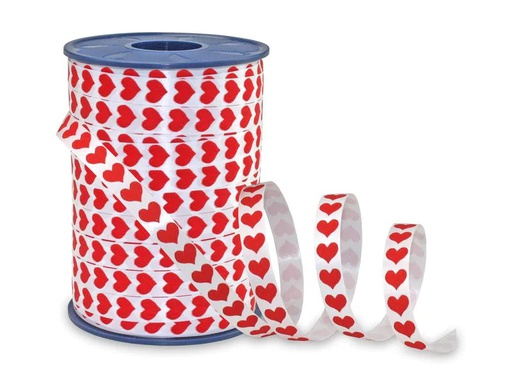 [90187238 1256451] Pattberg Geschenkband Honeymoon 1 cm x 250 m, Rot/Weiss