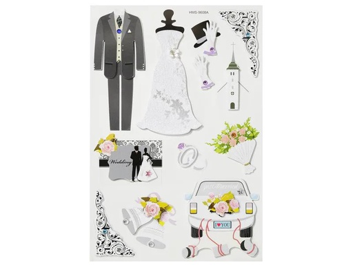 [90187344 1238358] HobbyFun Motivsticker Hochzeit 1 Blatt