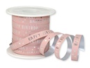 Pattberg Geschenkband Happy Birthday 1 cm x 100 m, Rosa