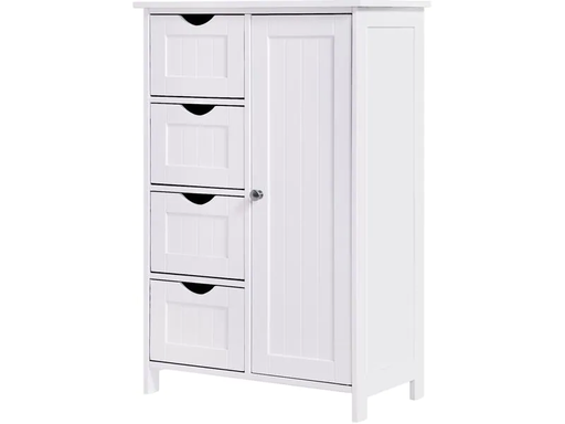 [90187520 1251506] VASAGLE Kommode 55 x 81 cm, Weiss