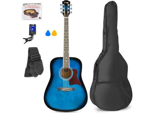 [90187614 1227015] MAX Westerngitarre SoloJam Set Blau