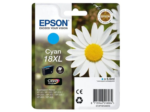 [90027825 629850] Epson Tinte T18124012 Cyan