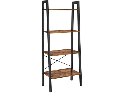 [90187765 1251500] VASAGLE Regal mit 4 Ebenen 56 x 137.5 cm, Braun/Schwarz