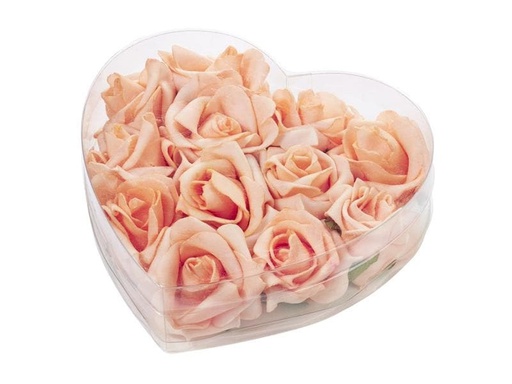 [90187787 1237658] HobbyFun Streudeko Rosen 12 Stück, Lachs