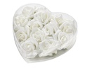 HobbyFun Streudeko Rosen 12 Stück, Weiss
