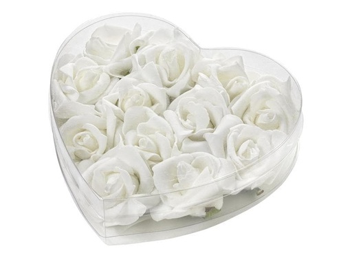 [90187865 1237657] HobbyFun Streudeko Rosen 12 Stück, Weiss