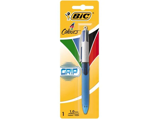 [90027860 912317] BIC Mehrfarbenkugelschreiber 4 Colours Grip 0.4 mm, 1 Stück