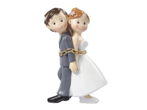 [90187910 1239164] HobbyFun Mini-Figur Hochzeitspaar in Ketten 8 cm