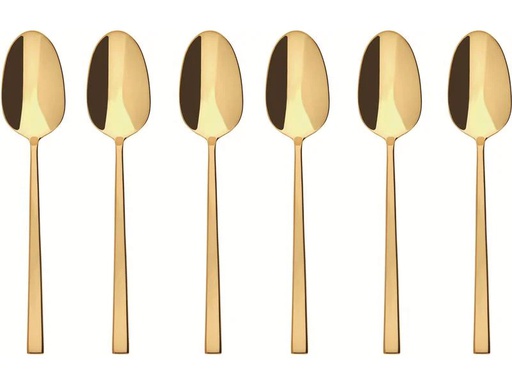[90188070 1258465] Sambonet Espressolöffel Rock 6 Stück, Gold