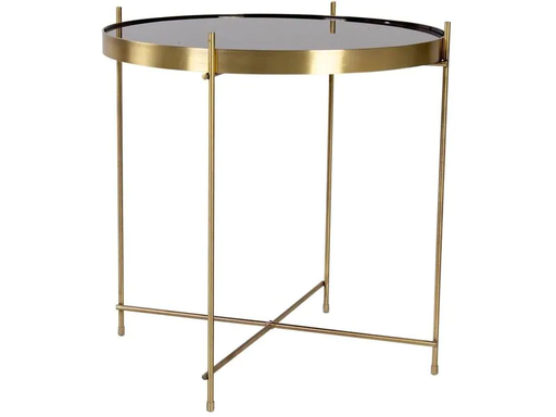 [90188124 1249610] House Nordic Beistelltisch Venezia 48 x 48 cm, Gold