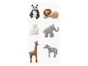 HobbyFun 3D-Sticker Tiere mit Klebepunkt 6 Stück