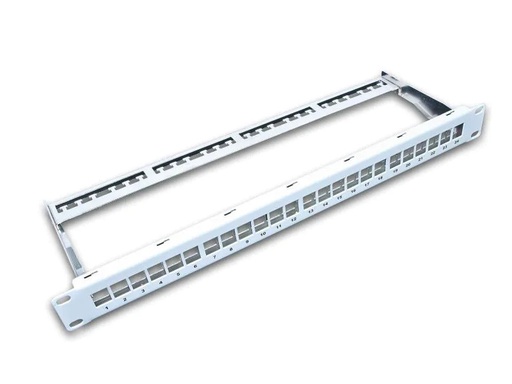 [90028017 175652] Wirewin Patchpanel 24 Port, Keystone, 1HE 19-Rack Grau