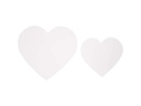 Creativ Company Geschenk-Topper Herzen, 6 + 8.5 cm, Weiss