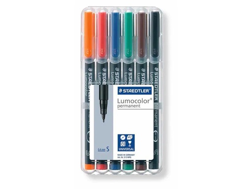 [90028376 914846] Staedtler Folienstift Lumocolor 313 S 6er-Set, permanent
