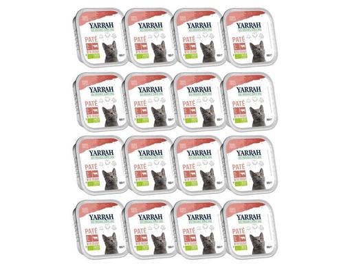 [90028423 978215] Yarrah Bio-Nassfutter Paté mit Rind und Huhn, 16 x 100 g