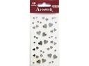 Artoz Motivsticker Herzen 1 Blatt, Silber