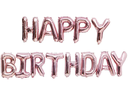 Rico Design Folienballon Happy Birthday 13-teilig, Ø 36 cm, Rosa