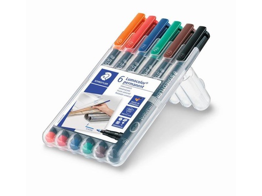 [90028585 914840] Staedtler Folienstift Lumocolor 318 F 6er-Set, permanent