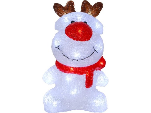 [90190723 1187279] Star Trading LED-Figur Crystalo Rentier, 28 cm, Weiss