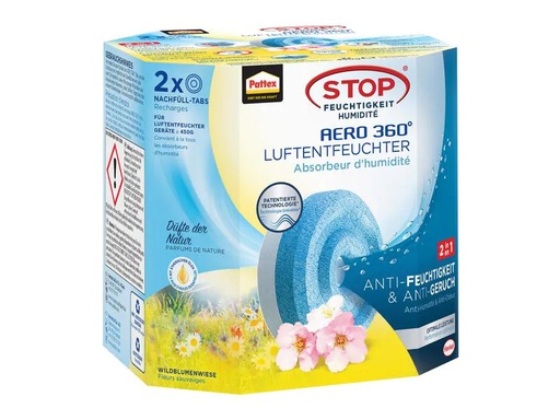 [90191009 1262207] Pattex Nachfüll-Tabs Aero 360 Wildblumen 2 x 450 g