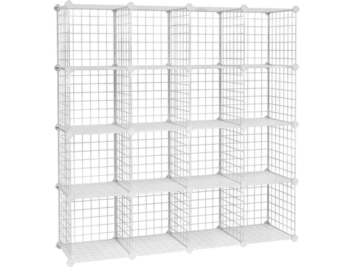 [90191402 1251473] Songmics Regal mit Gitterwürfeln aus , Weiss