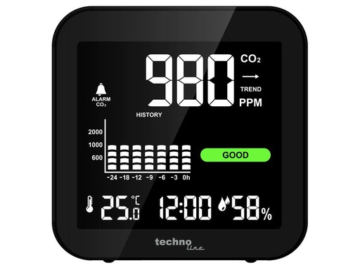 [90191461 1263886] Technoline CO2 Luftgütemonitor WL 1025