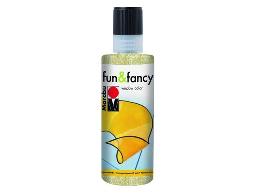 [90028751 556406] Marabu Fensterfarbe Fun &amp; Fancy 80 ml, Glitter-Gold