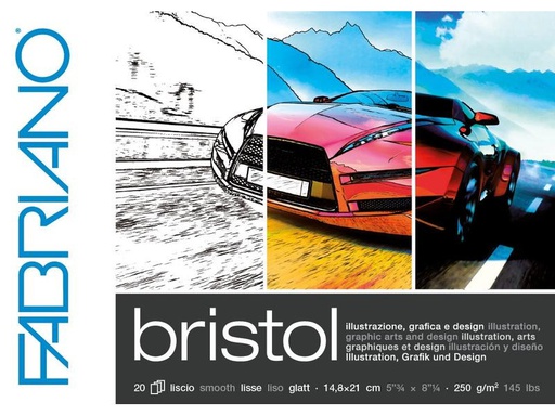 [90028810 1116264] Fabriano Malblock Bristol A5, 20 Blatt