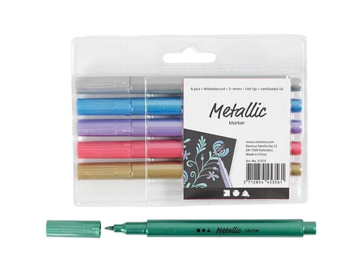 [90192098 1231109] Creativ Company Filzstift Metallic 6 Stück