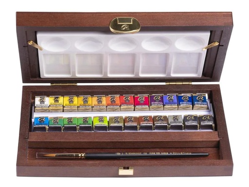 [90192251 1264044] Rembrandt Aquarellfarbe Malkasten Tradition 22 Näpfchen, Mehrfarbig