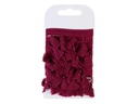 HobbyFun Textilband Quasten 35 mm x 1 m, Weinrot