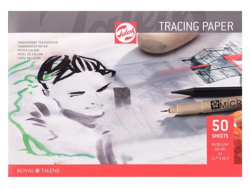 [90193244 1264074] Talens Transparentpapier A3 90gm/2, 50 Blatt
