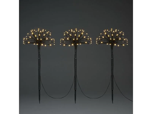 [90193631 1030050] Konstsmide LED Spiessleuchte, 50 cm, Schwarz, 3er Set