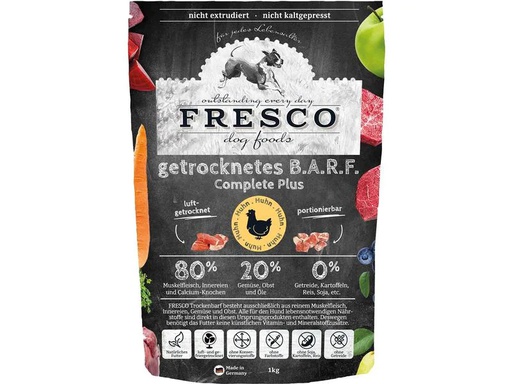 [90193698 1262534] FRESCO Trockenfutter BARF Complete Plus Huhn, 1 kg