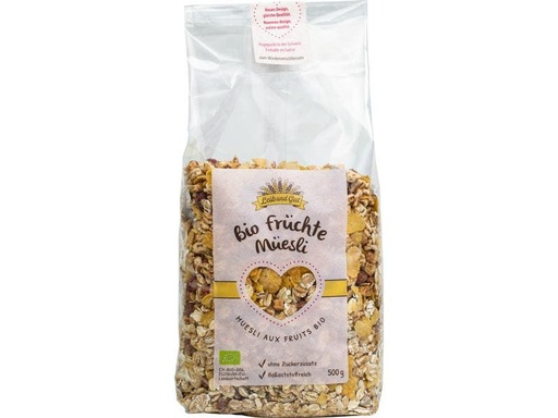 [90193709 1256021] Leib und Gut Müesli Bio Früchte 500 g