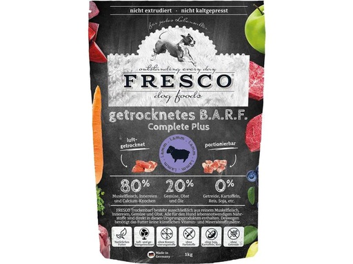 [90193726 1262535] FRESCO Trockenfutter BARF Complete Plus Lamm 1 kg