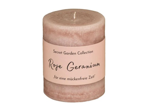 [90029024 1064136] Schulthess Kerzen Zylinderkerze Secret Garden Rose Geranium 8 cm