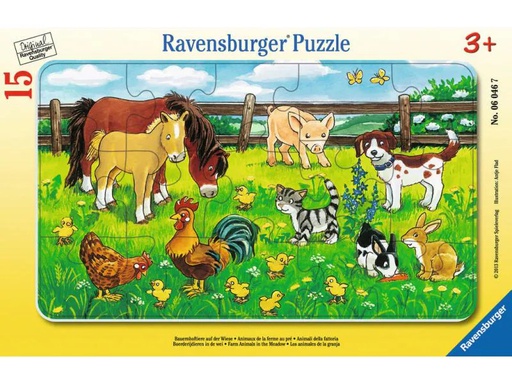 [90029025 640732] Ravensburger Puzzle Bauernhoftiere auf d.Wiese