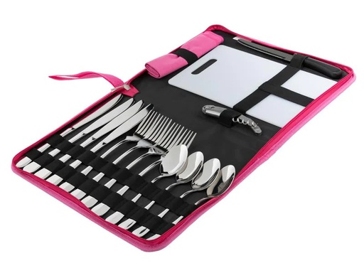 [90194352 1143175] KOOR Outdoor-Besteck-Set 4 Personen, Rosa