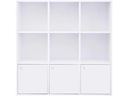 VASAGLE Regal mit 9 Fächern 97.5 x 97.5 cm, Weiss