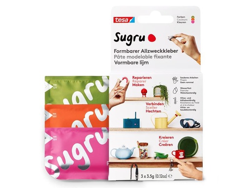 [90194787 1266771] Sugru by Tesa Klebeknete 3 Stück, Grün, Orange, Pink