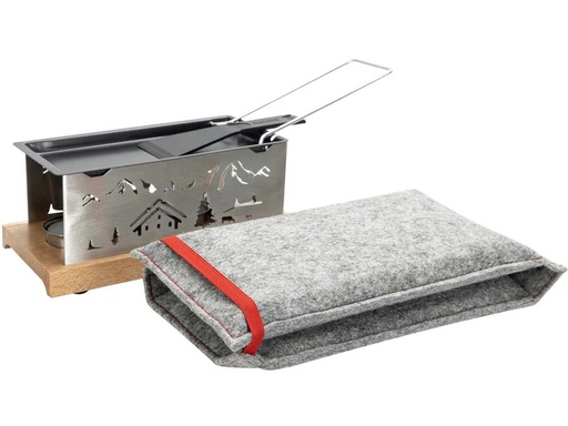 [90194867 1237141] Nouvel Teelicht-Raclette Bergdorf Silber