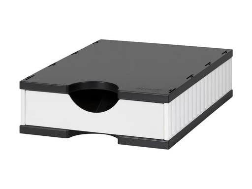 [90002895 1208580] Styro Schubladenbox Styrodoc Uno Weiss/Schwarz
