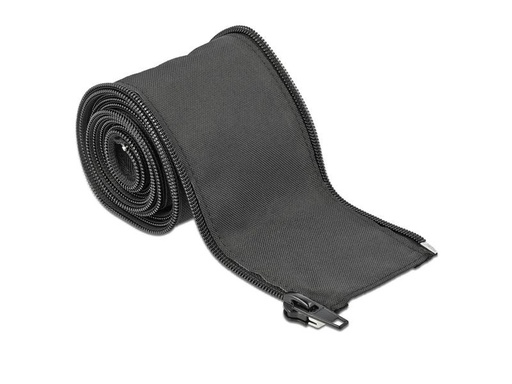 [90029225 1133386] Delock Kabelschlauch 2 m x 25 mm, mit Reissverschluss Schwarz