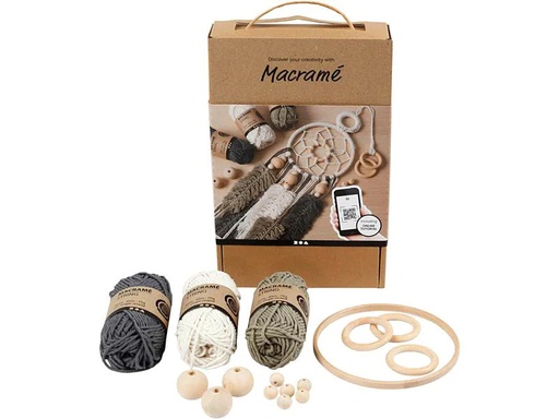 [90195584 1231036] Creativ Company Bastelset Lernset Macramé 7-teilig