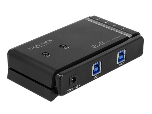 [90029297 940239] Delock USB-Switch USB3.0, 2 Port 2x2Matrix Umschalttasten